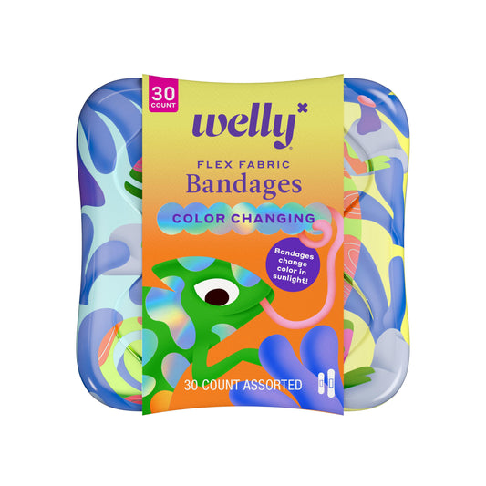 Welly Flex Fabric Color Changing Bandages - Assorted Sizes