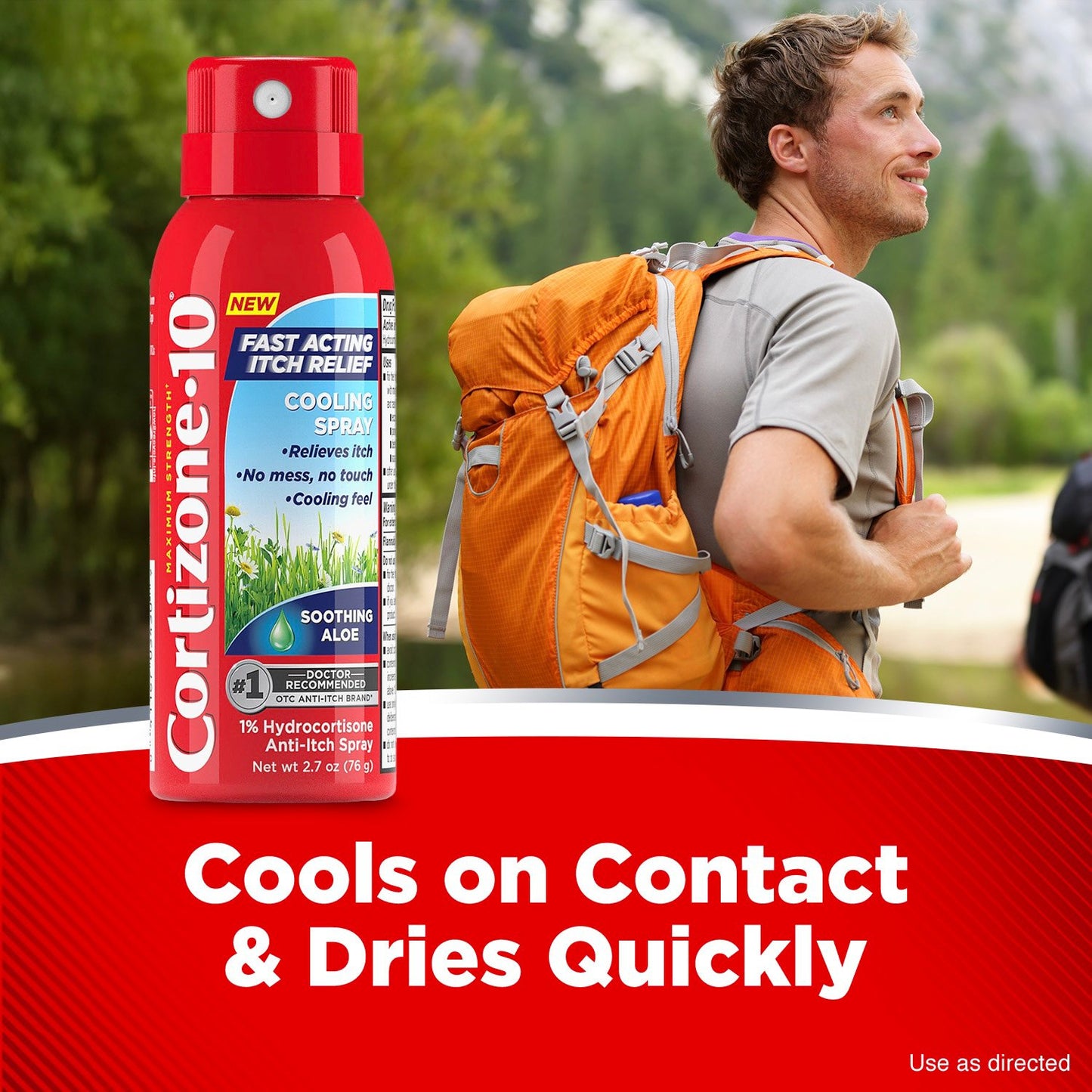 Cortizone Maximum Strength Fast Acting Anti-Itch Cooling Spray with Aloe