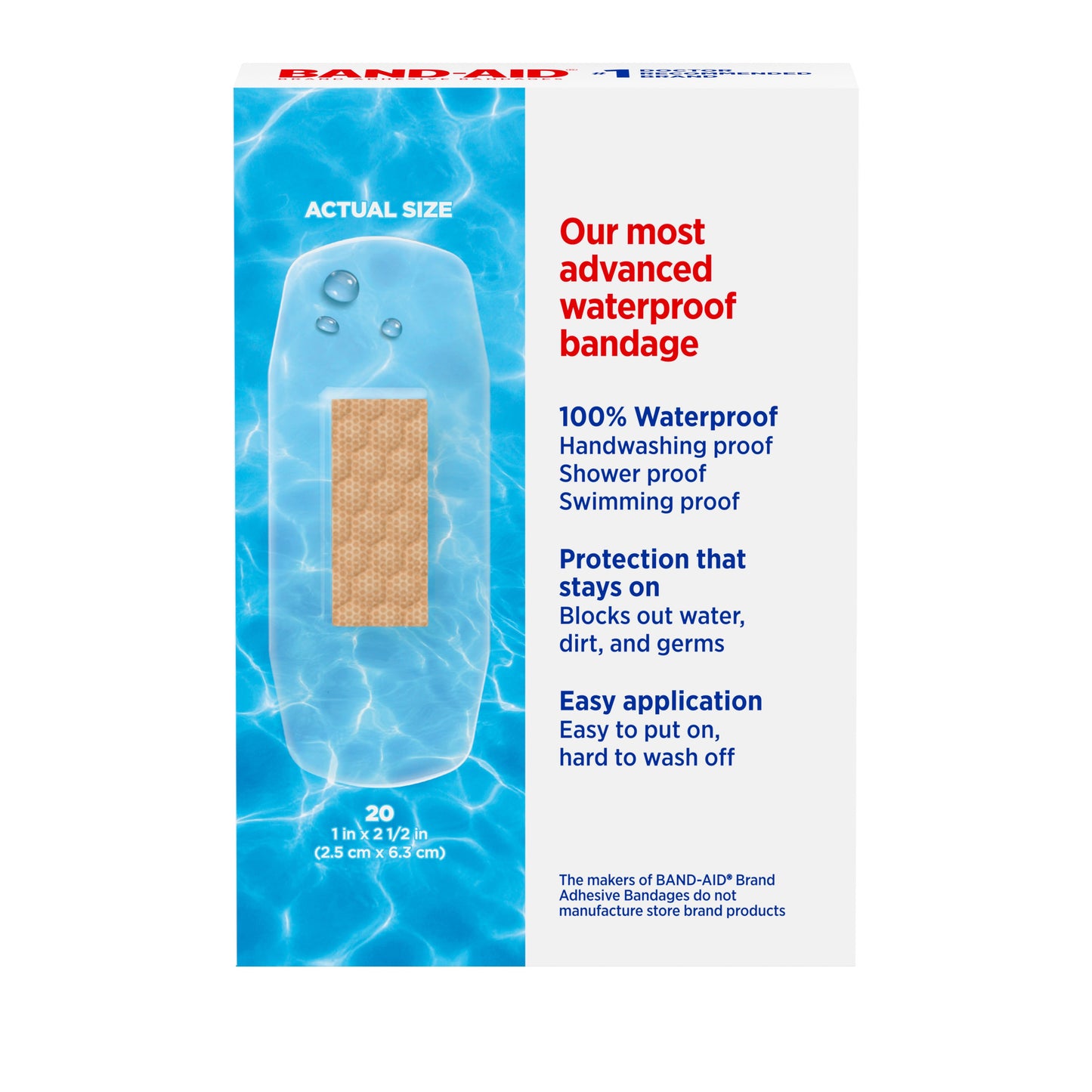 Band-Aid Waterproof Clear Bandages - Regular