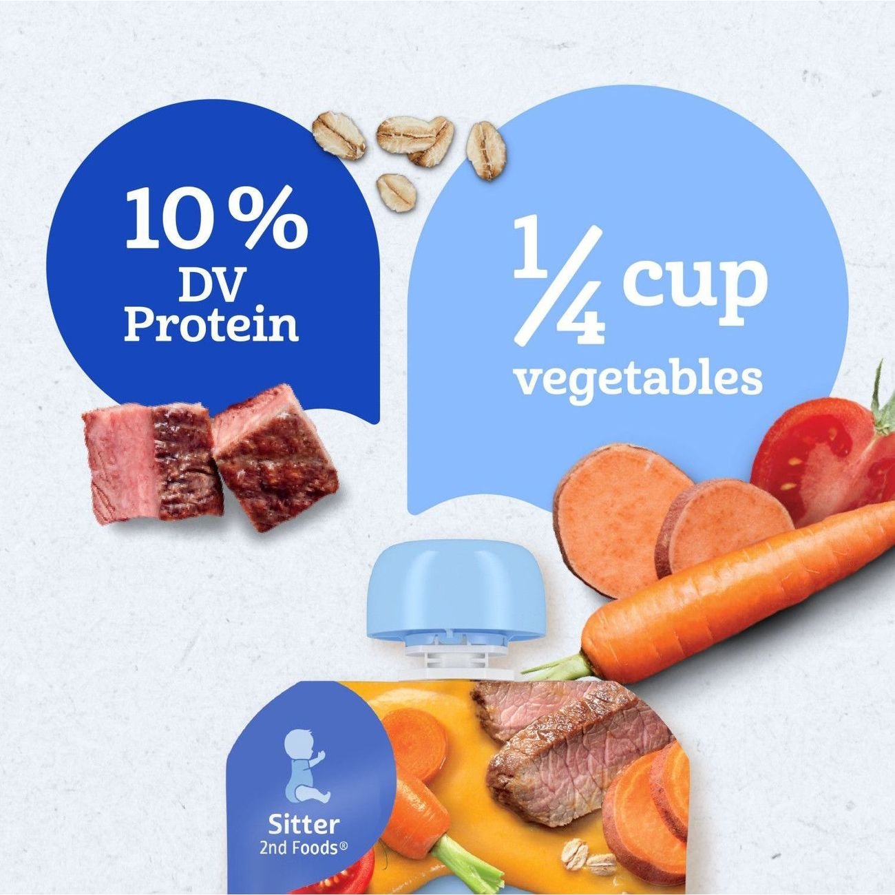 Gerber Baby Food Pouch - Sweet Potato Carrot Beef & Tomato
