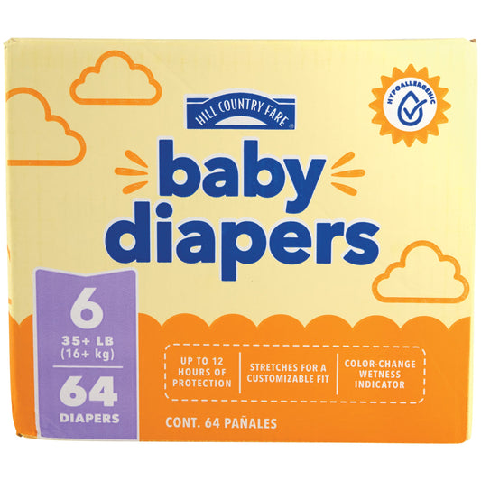 Hill Country Fare Baby Diapers Large Pack - Size 6