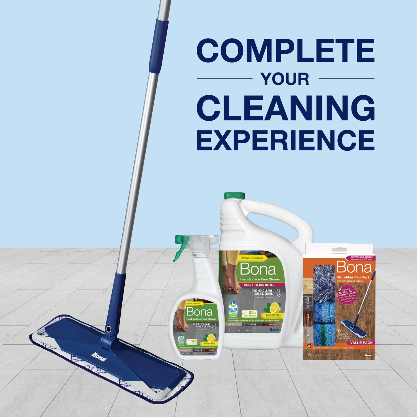 Bona Hard Surface Floor Spray Cleaner - Lemon Mint