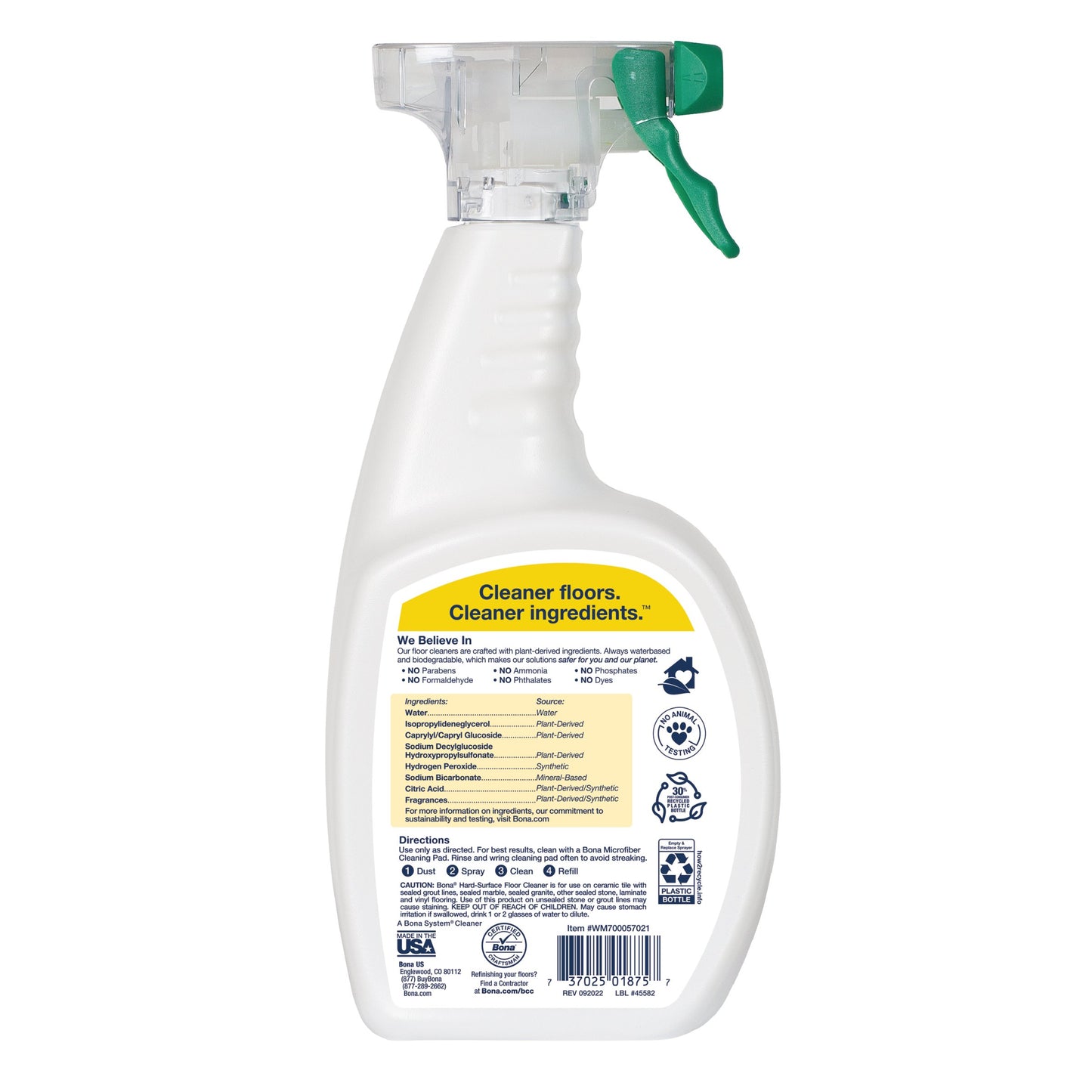 Bona Hard Surface Floor Spray Cleaner - Lemon Mint