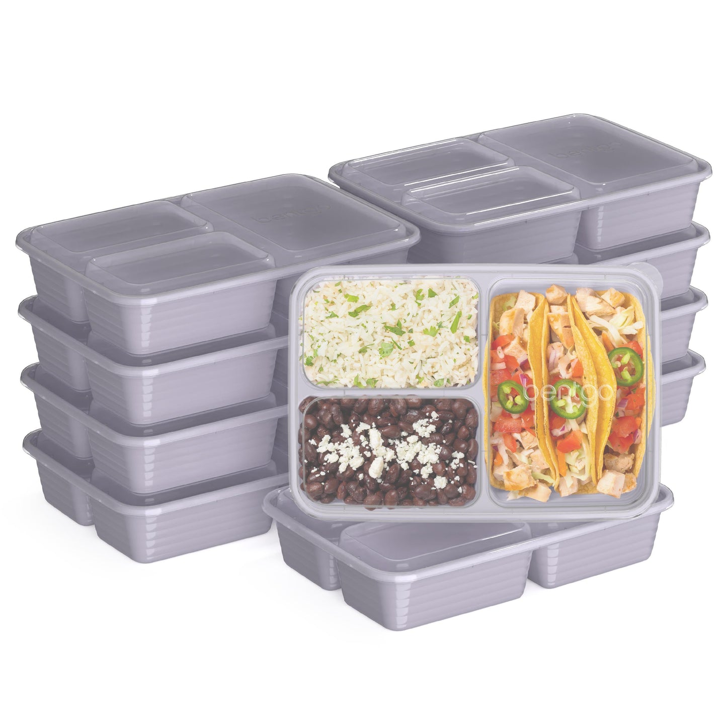 Bentgo Prep 3 Compartment Container - Lilac
