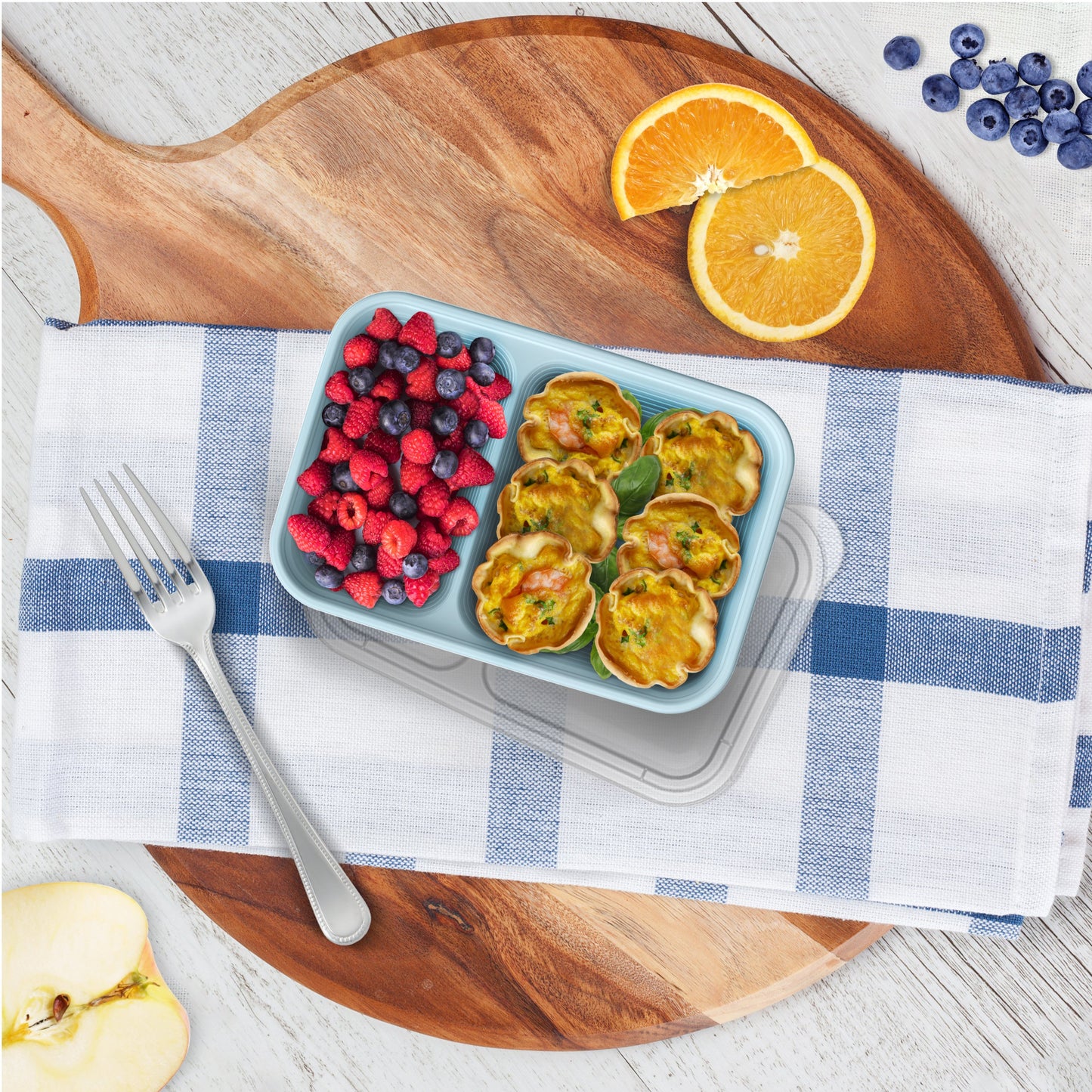 Bentgo Prep 2 Compartment Snack Container - Sky