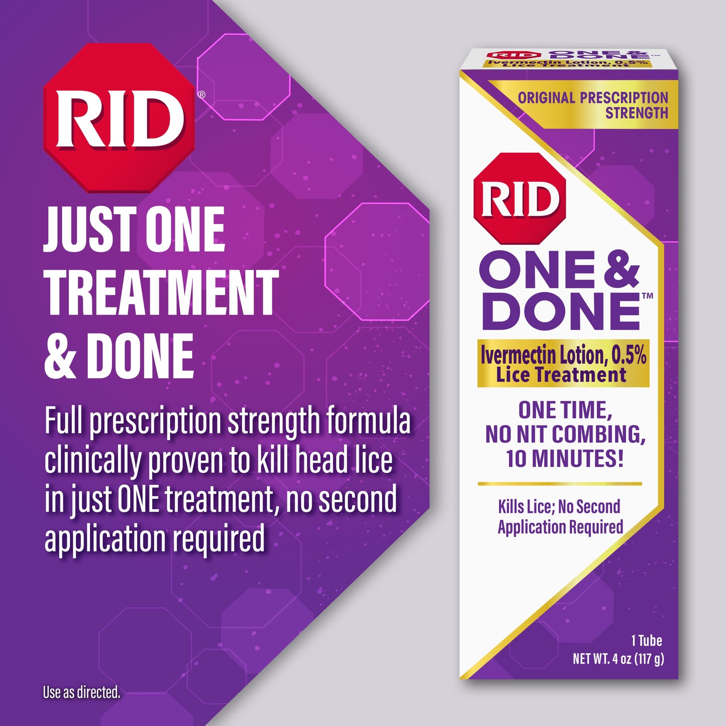 RID One & Done Ivermectin Lotion Lice Treatment