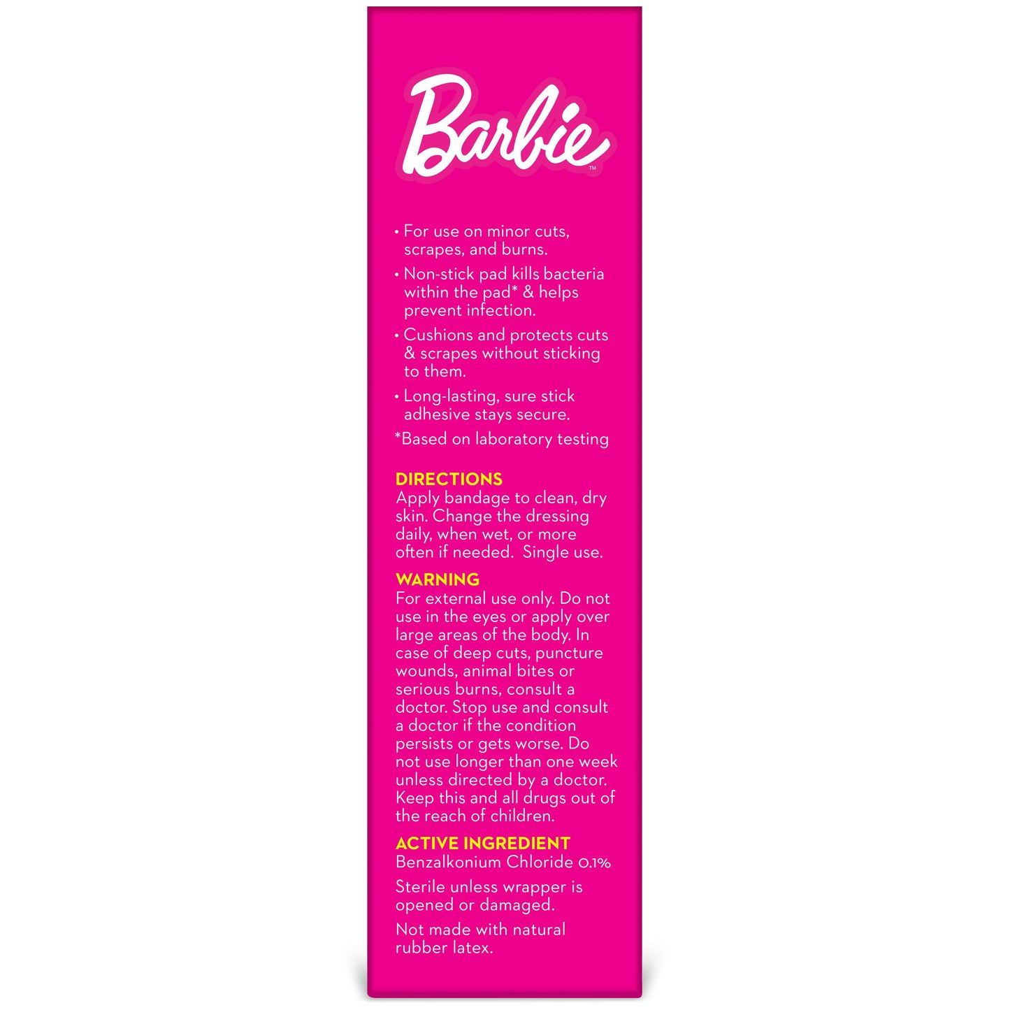 Barbie Antibacterial Bandages - Assorted Sizes