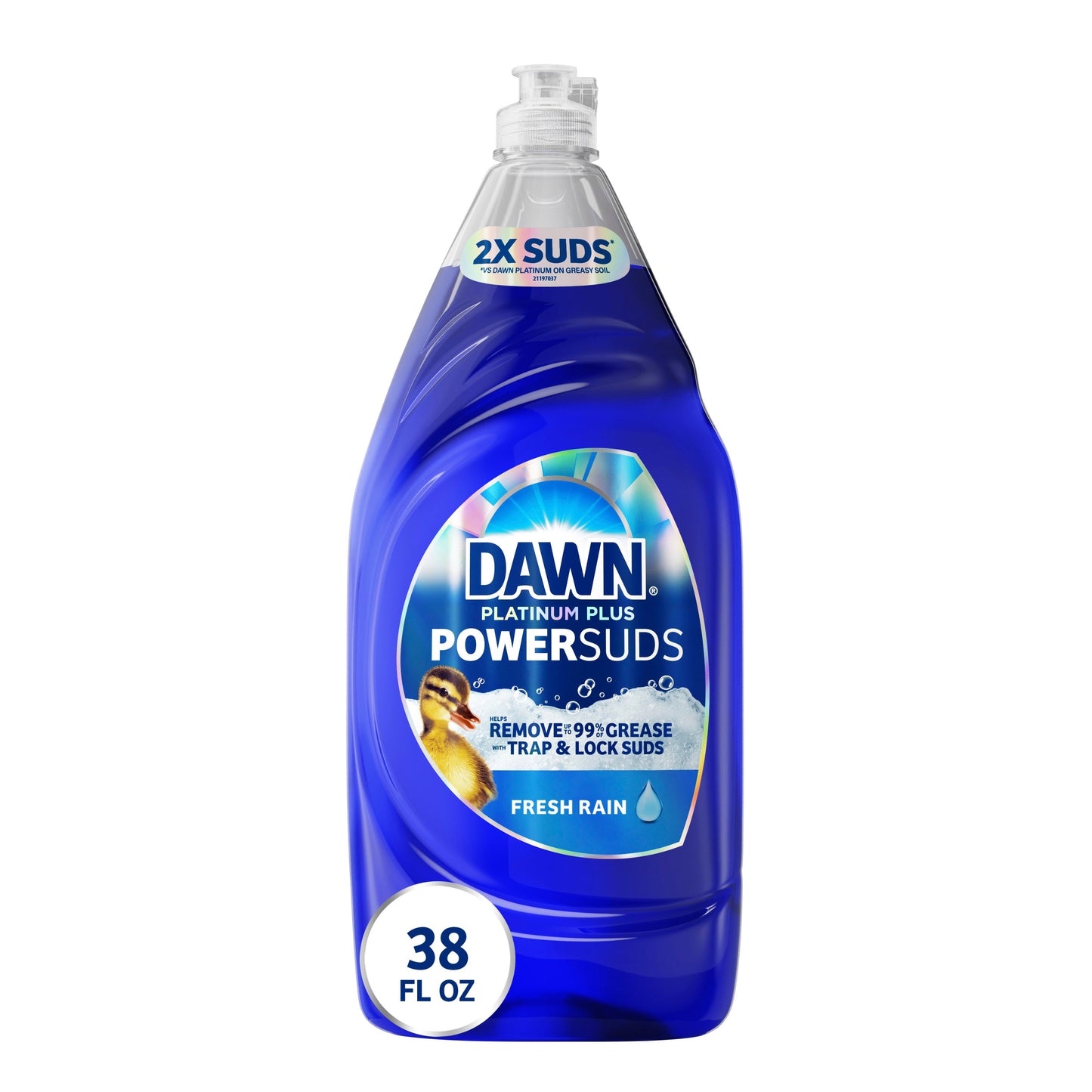 Dawn Platinum Plus Power Suds Liquid Dish Soap - Fresh Rain