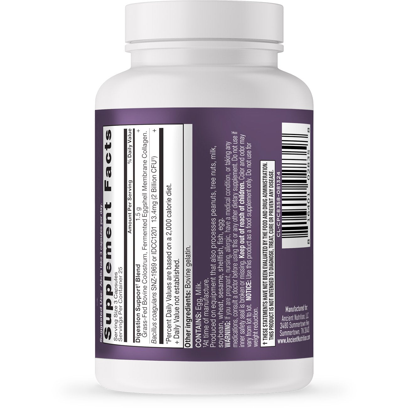 Ancient Nutrition Colostrum + Collagen Capsules