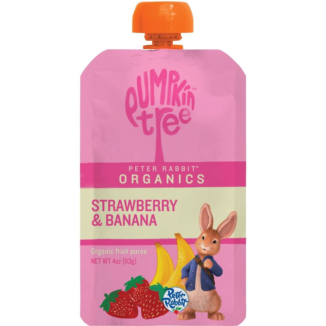 Pumpkin Tree Organics Fruit Puree - Strawberry & Banana