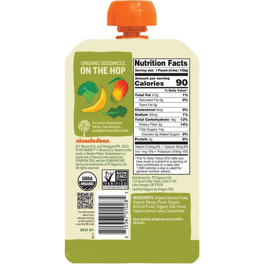 Pumpkin Tree Organics Fruit & Vegetable Puree - Banana Mango Broccoli & Kale