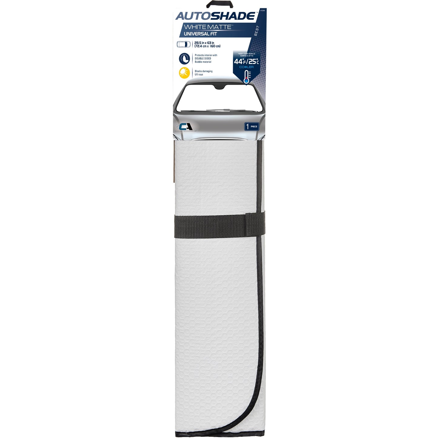 AutoShade Universal Accordion Sunshade - White