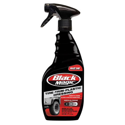Black Magic Tire, Trim, & Plastic Dressing Medium Shine Spray