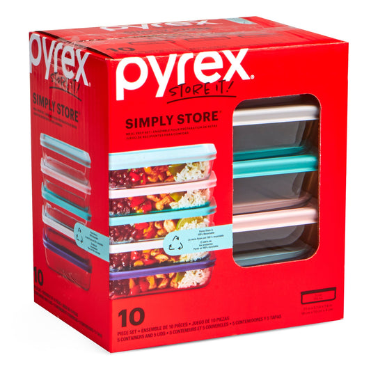 Pyrex Rectangle Meal Prep Food Storage Set