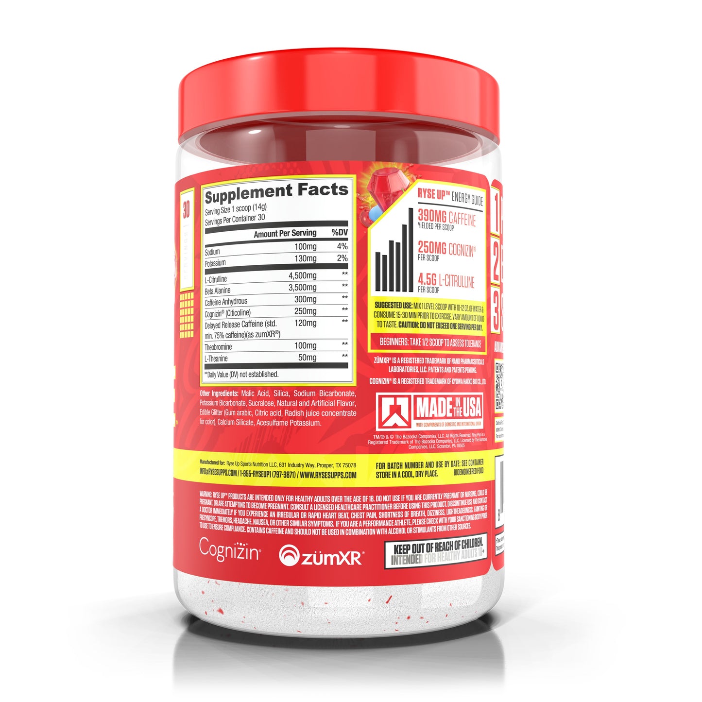 Ryse Loaded Pre-Workout Supplement - Cherry Ring Pop