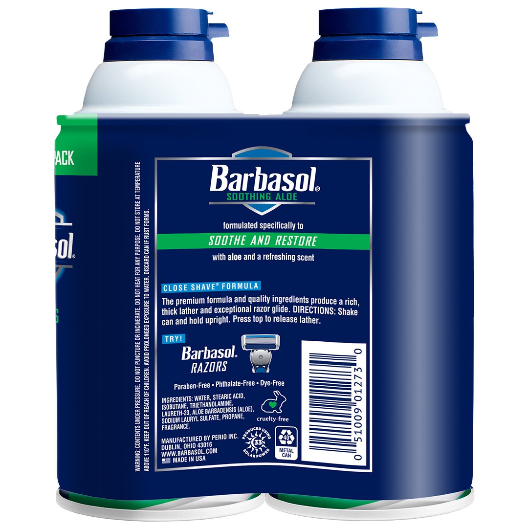 Barbasol Soothing Aloe Shaving Cream Twin Pack