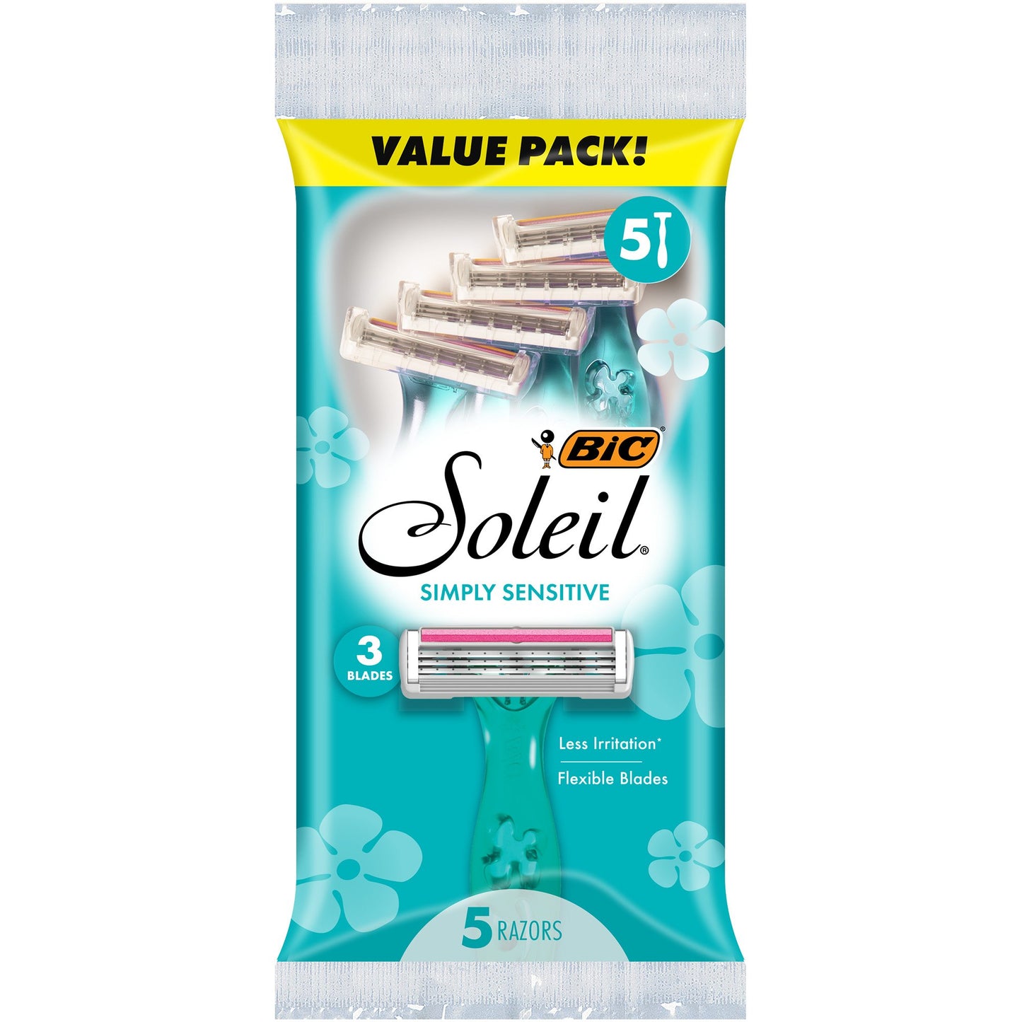 BIC Soleil 3-Blade Sensitive Disposable Razors