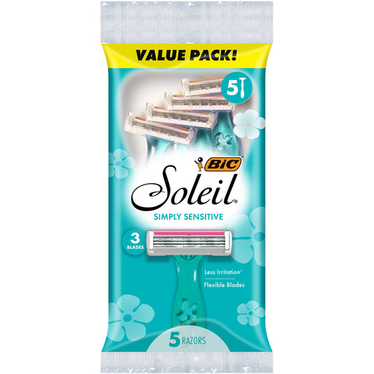 BIC Soleil 3-Blade Sensitive Disposable Razors