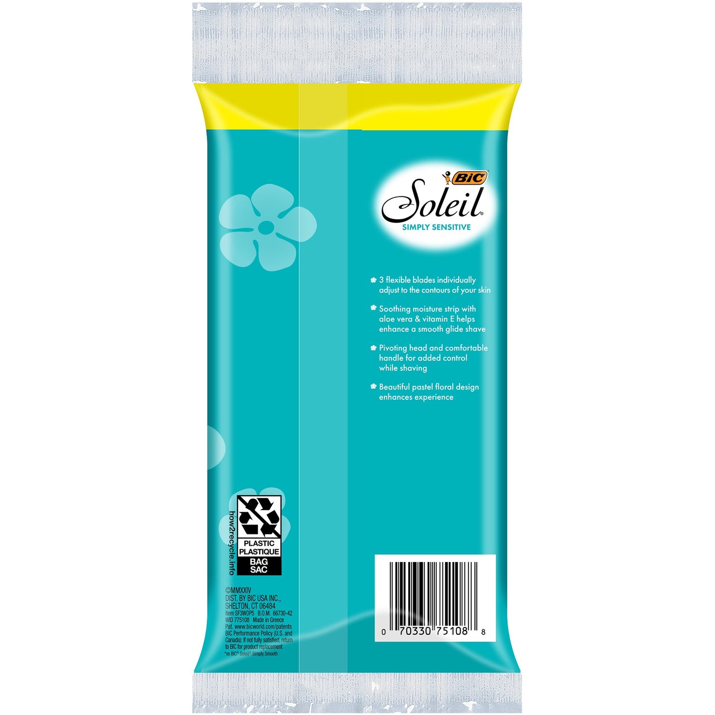 BIC Soleil 3-Blade Sensitive Disposable Razors