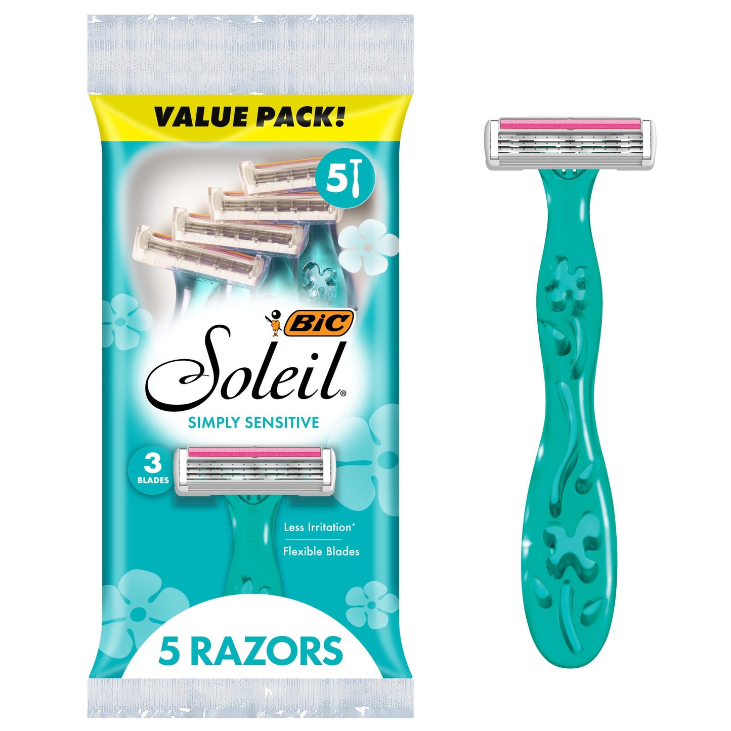 BIC Soleil 3-Blade Sensitive Disposable Razors