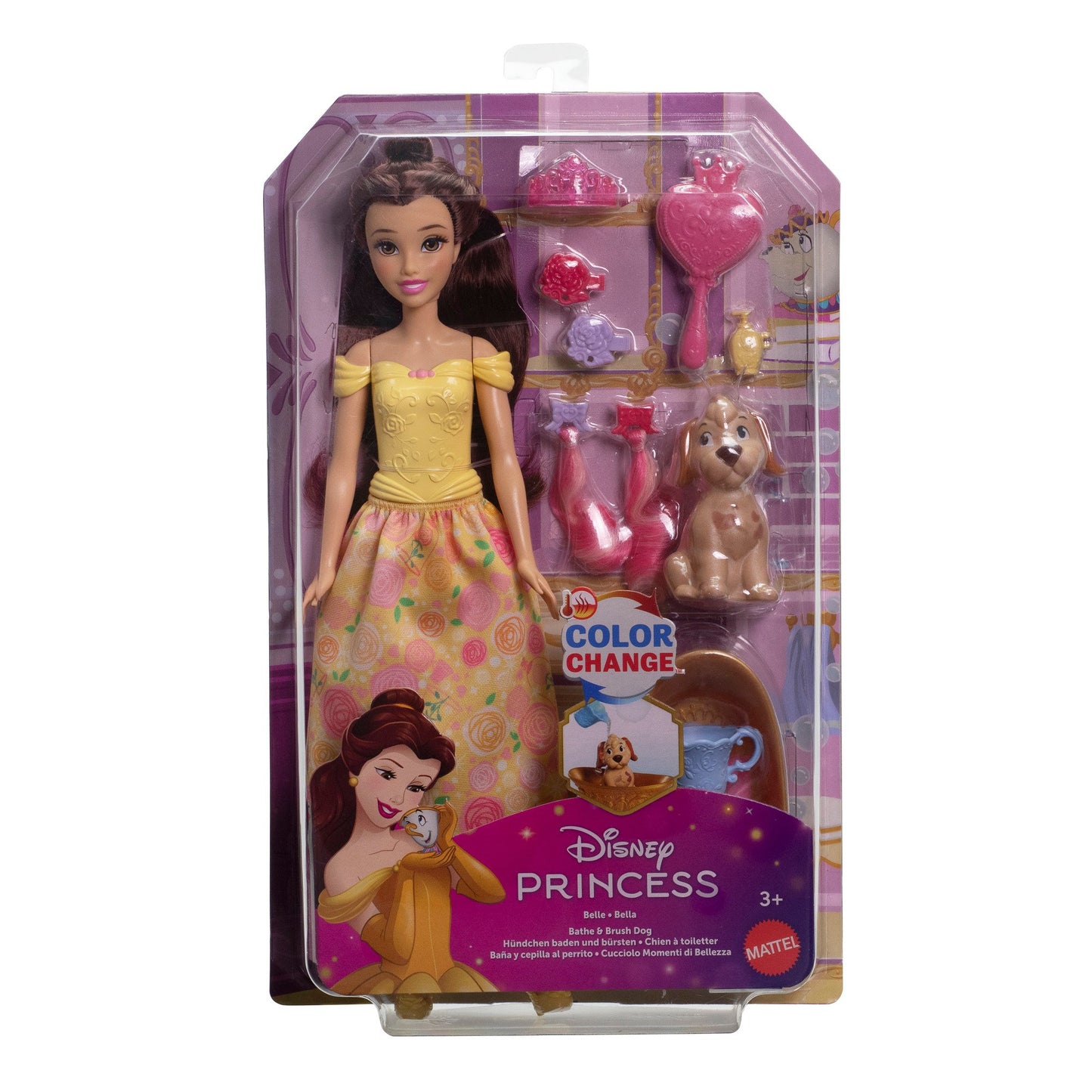 Disney Princess Belle Color Change Bathe & Brush Dog