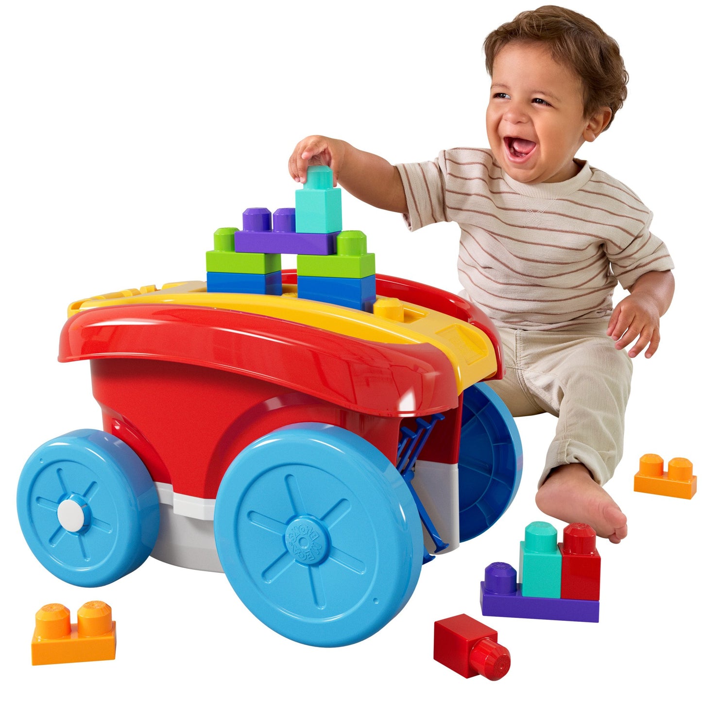 MEGA BLOKS Block-Scooping Wagon Set