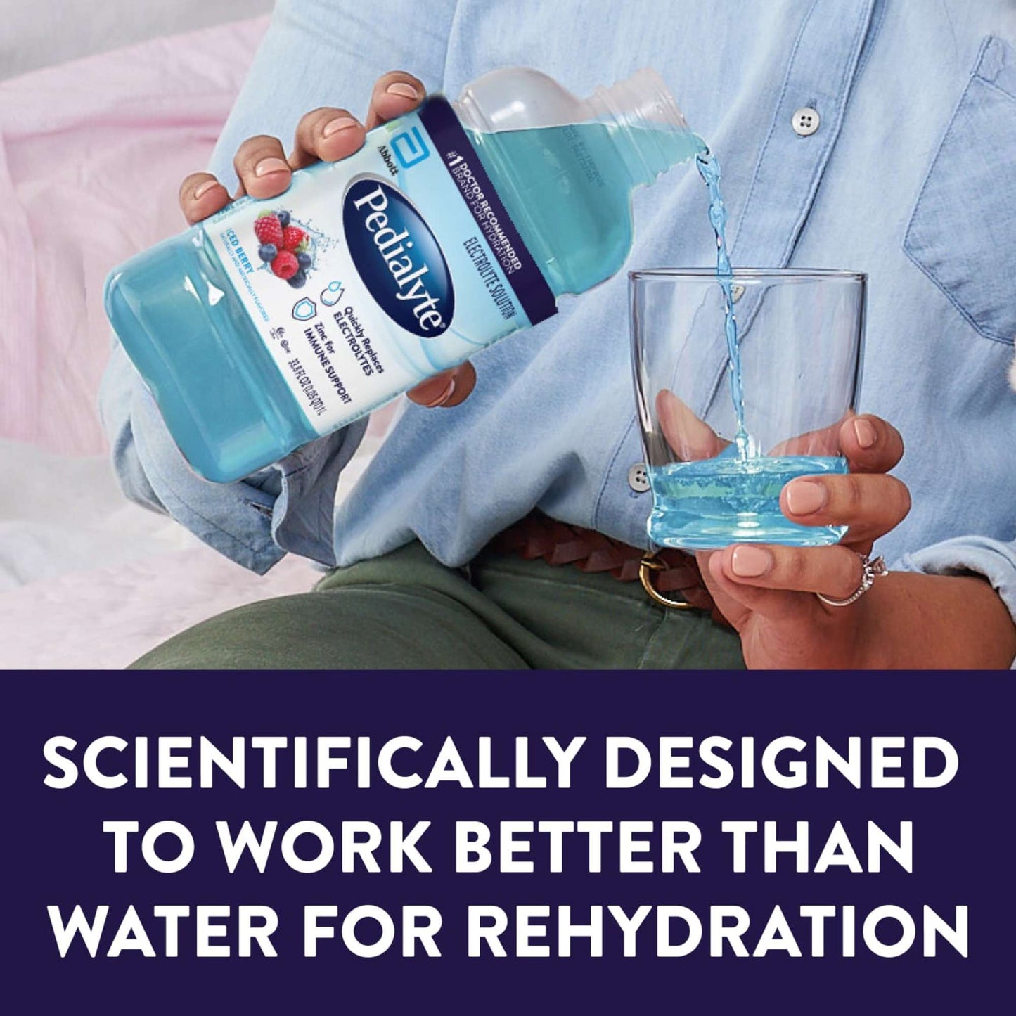 Pedialyte Electrolyte Solution Drink - Iced Berry
