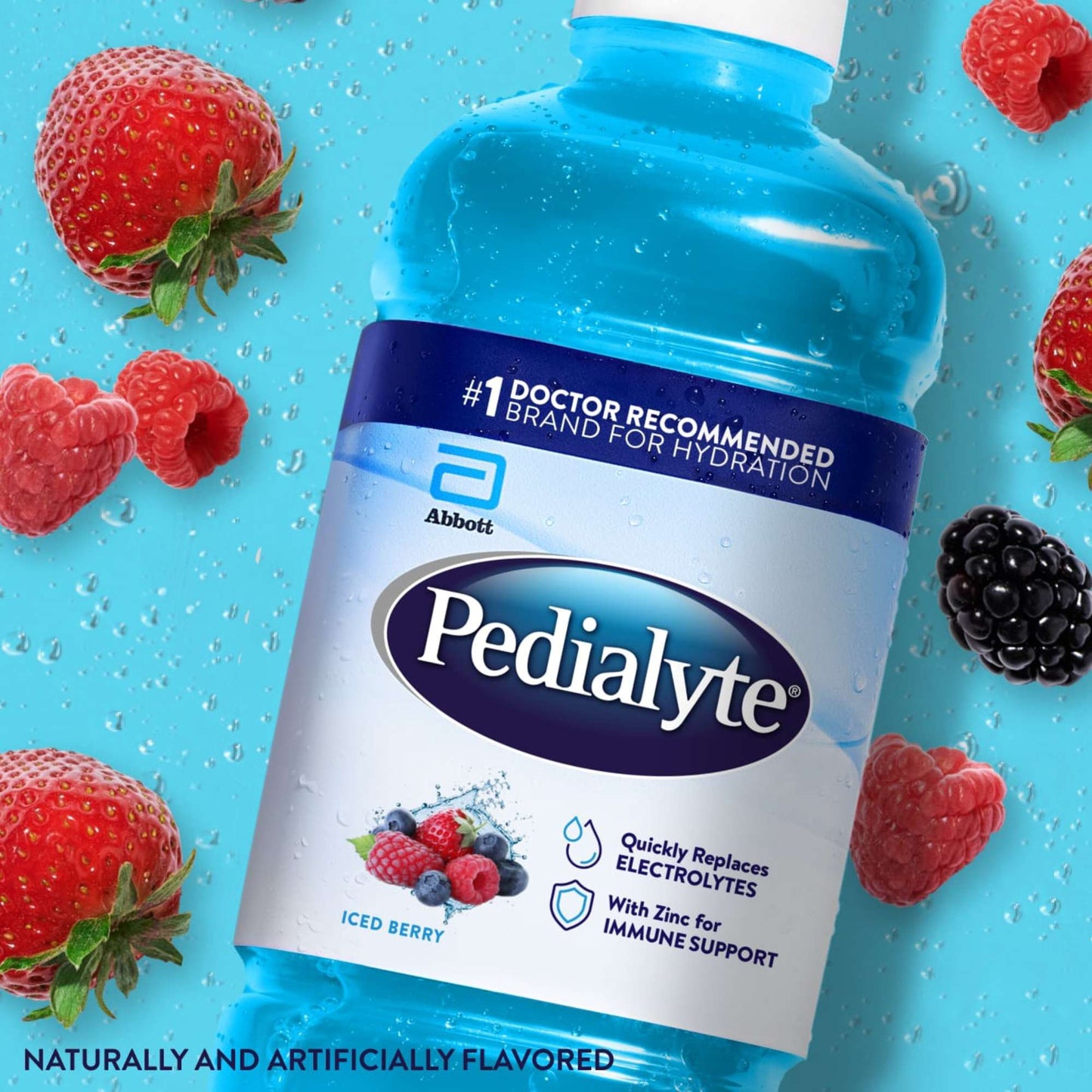 Pedialyte Electrolyte Solution Drink - Iced Berry