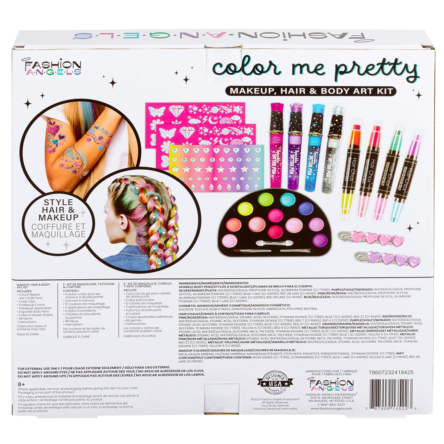 Fashion Angels Color Me Pretty Makeup Hair & Body Art Kit