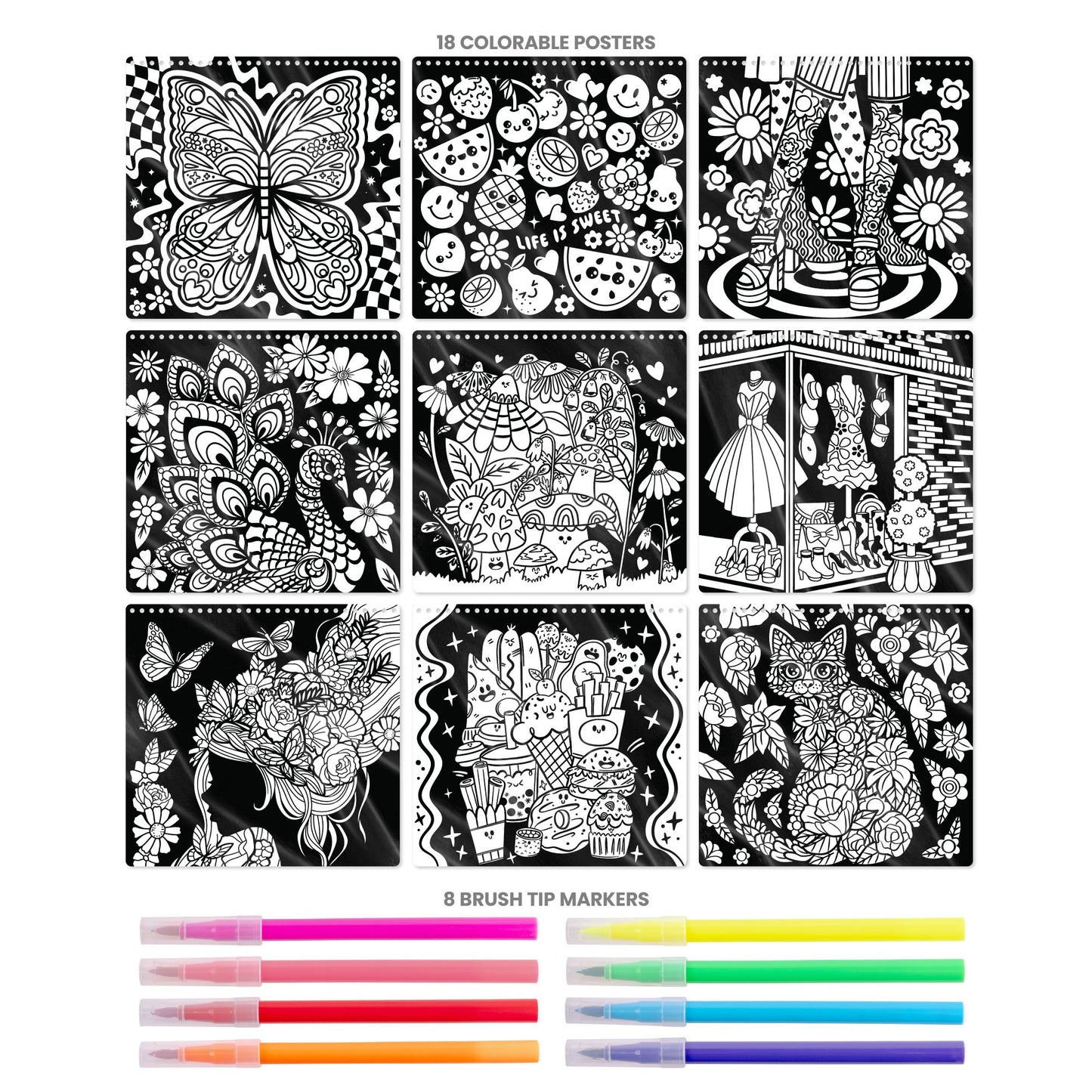 Fashion Angels Color Pop Poster Set with Markers