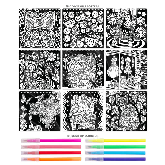 Fashion Angels Color Pop Poster Set with Markers