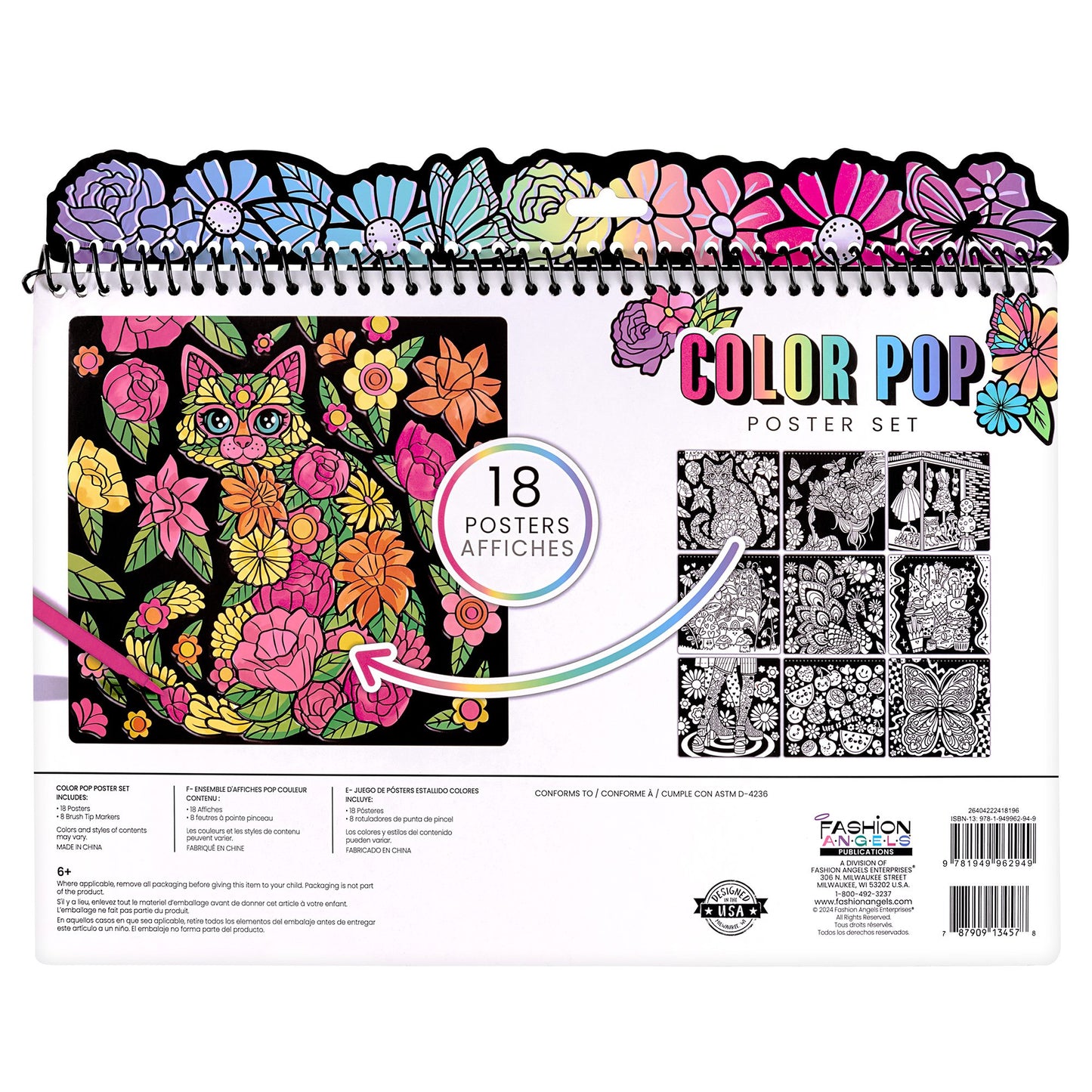 Fashion Angels Color Pop Poster Set with Markers