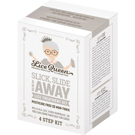 Lice Queen Non-Toxic Slick, Slide & Away Lice Treatment Kit & Nit Comb