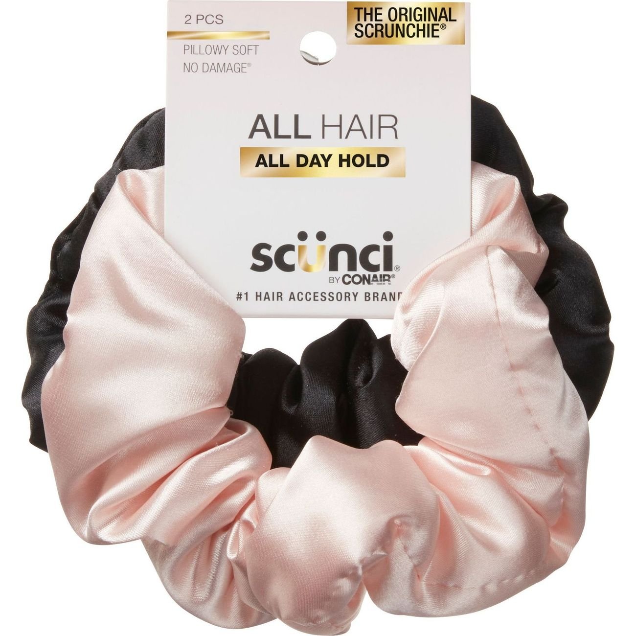 Scunci All Day Hold Pillowy Soft Satin Scrunchies