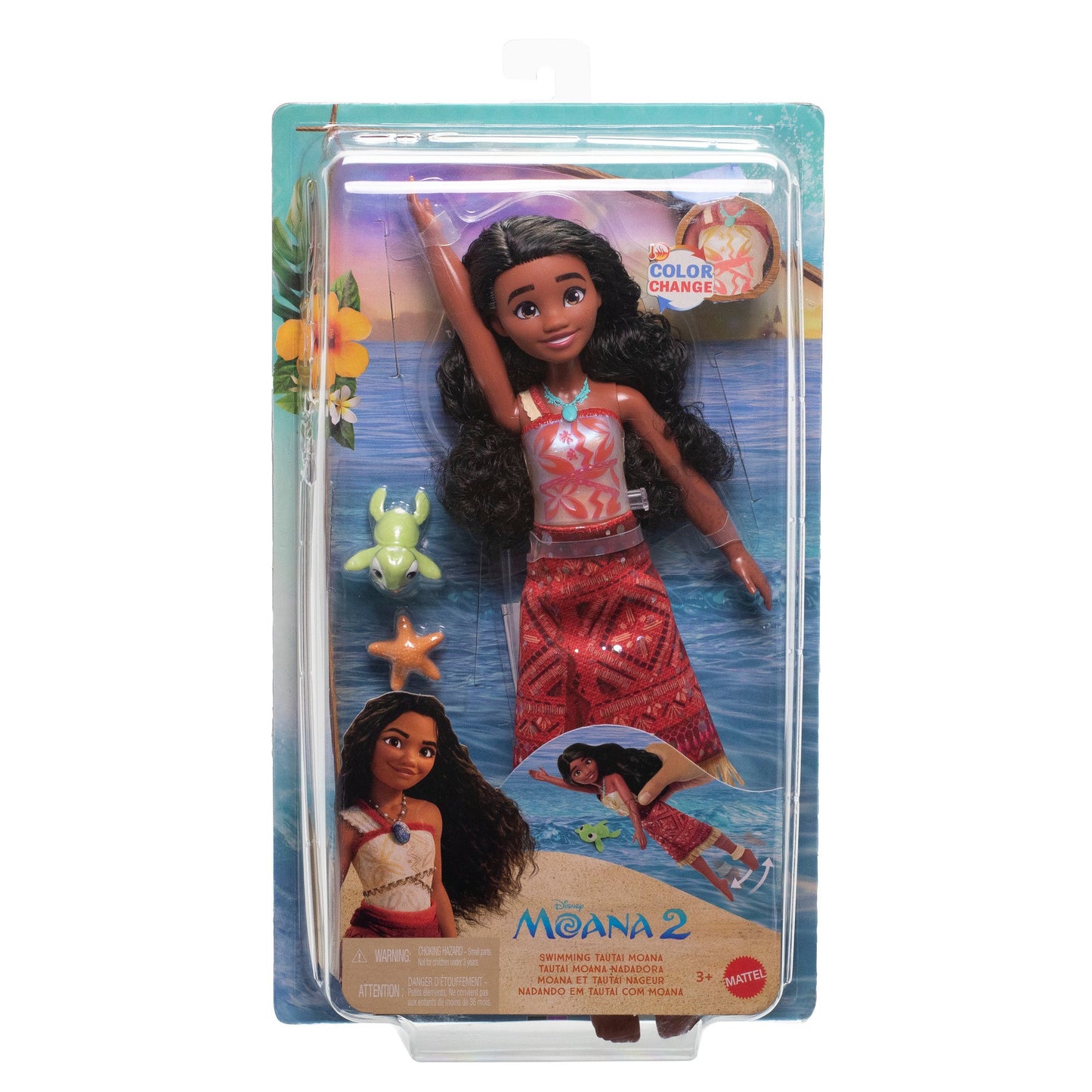 Mattel Moana 2 Swimming Tautai Doll