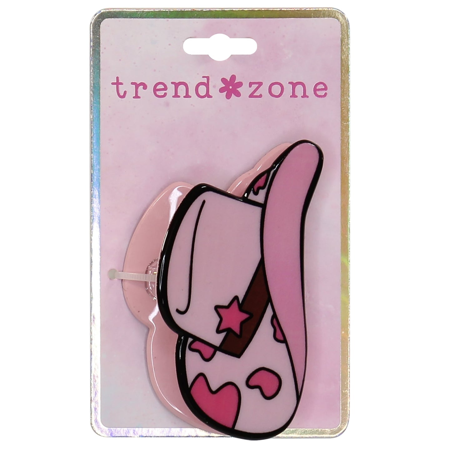 Trend Zone Acrylic Cowgirl Hat Claw Hair Clip