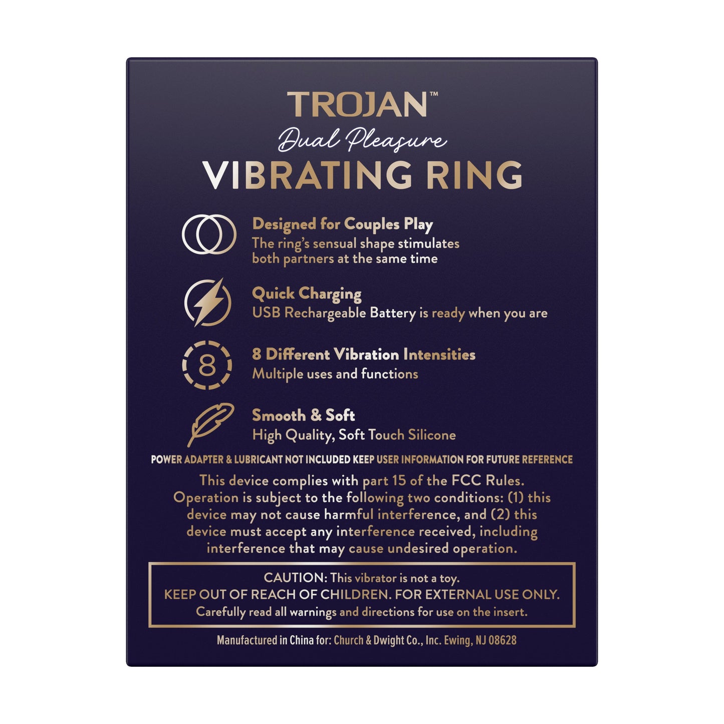 Trojan Dual Pleasure Vibrating Ring