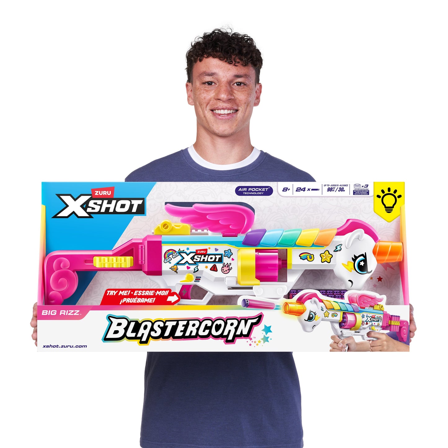 Zuru XSHOT Blastercorn Big Rizz Dart Blaster