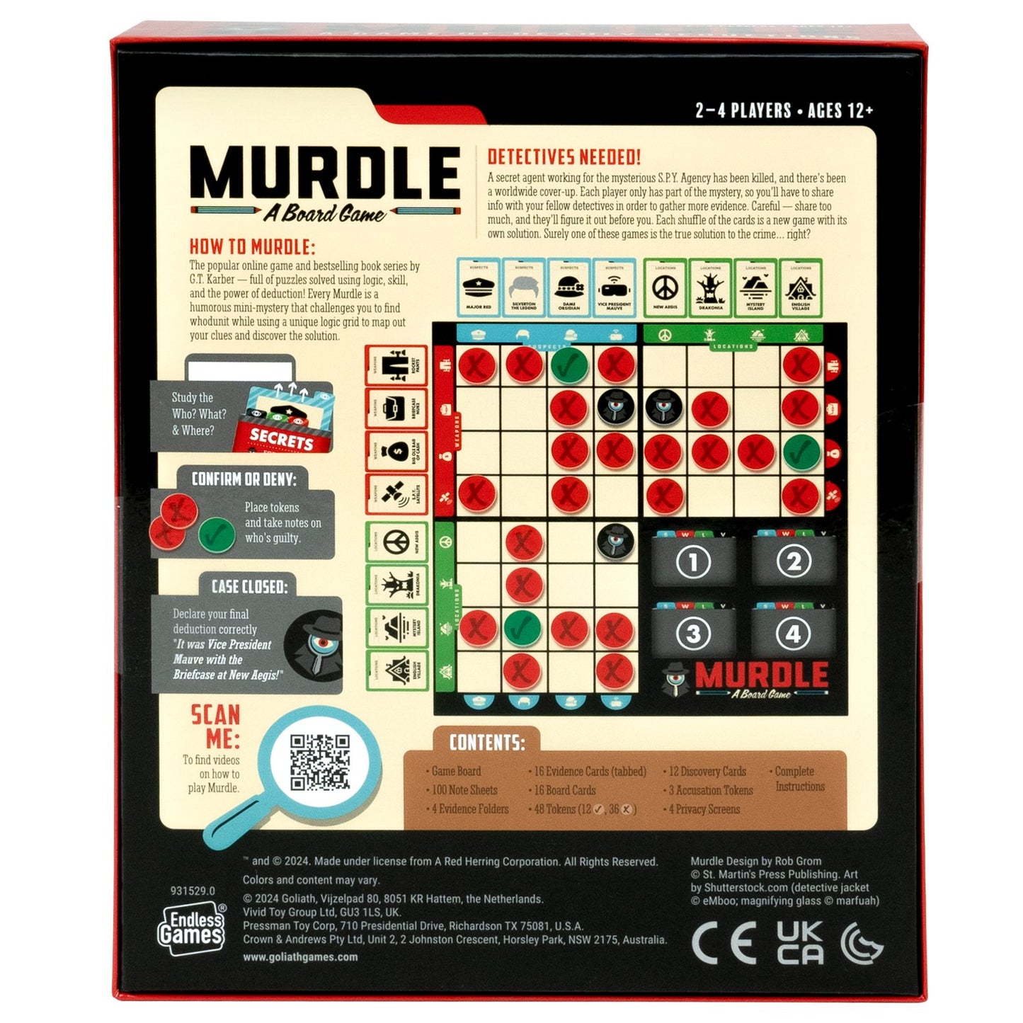 Murdle A Board Game of Deadly Deductions