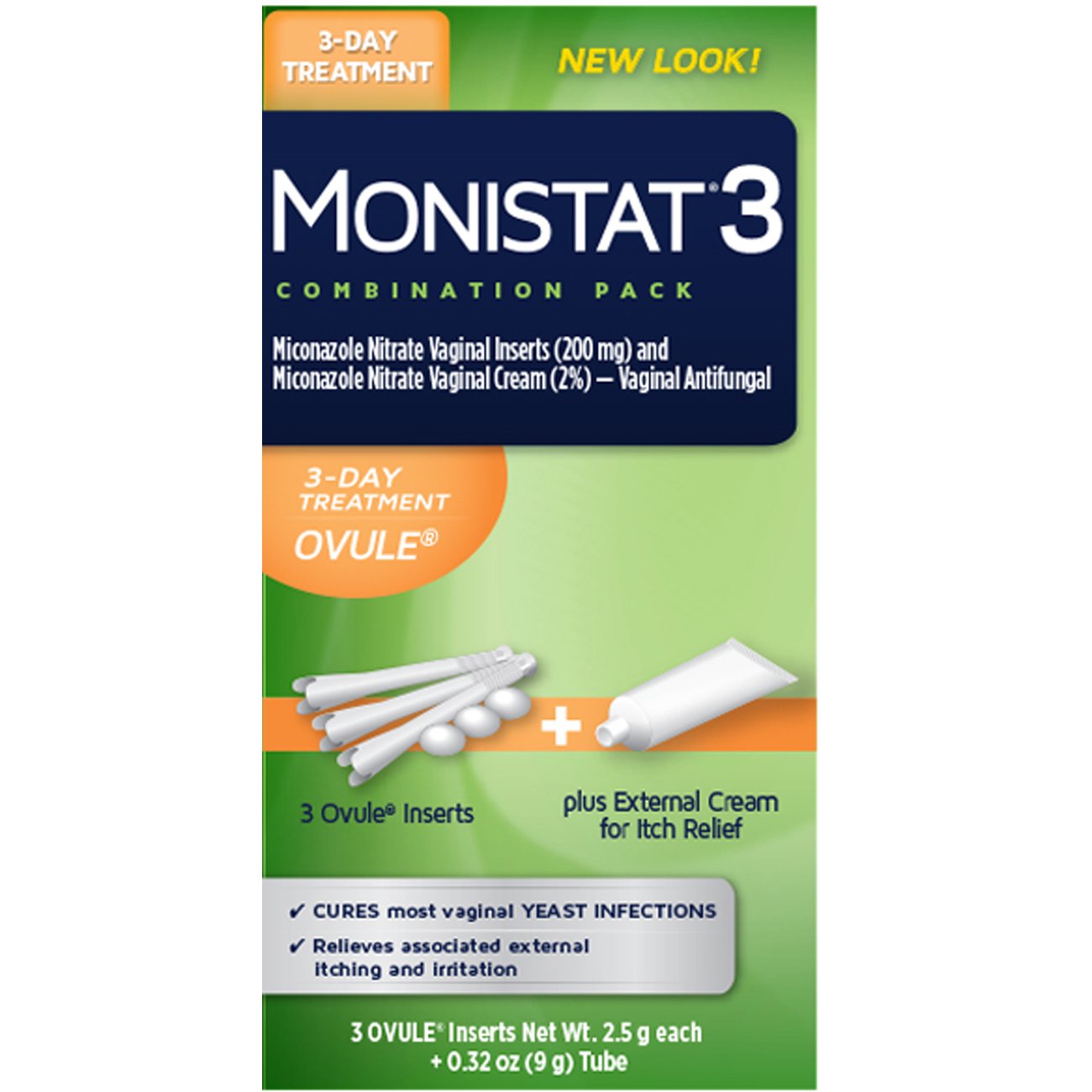 Monistat 3 Day Vagnial Yeast Infection Treatment - Combo pack