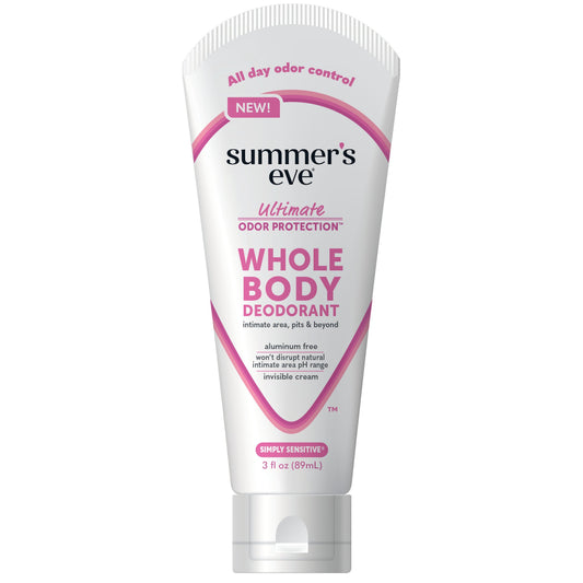 Summer's Eve Ultimate Odor Protection Whole Body Deodorant - Simply Sensitive
