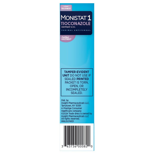 Monistat 1 Day Tioconazole Vaginal Yeast Infection Treatment