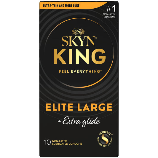 SKYN King Feel Everything Non-Latex Condoms + Extra Glide - Elite Large