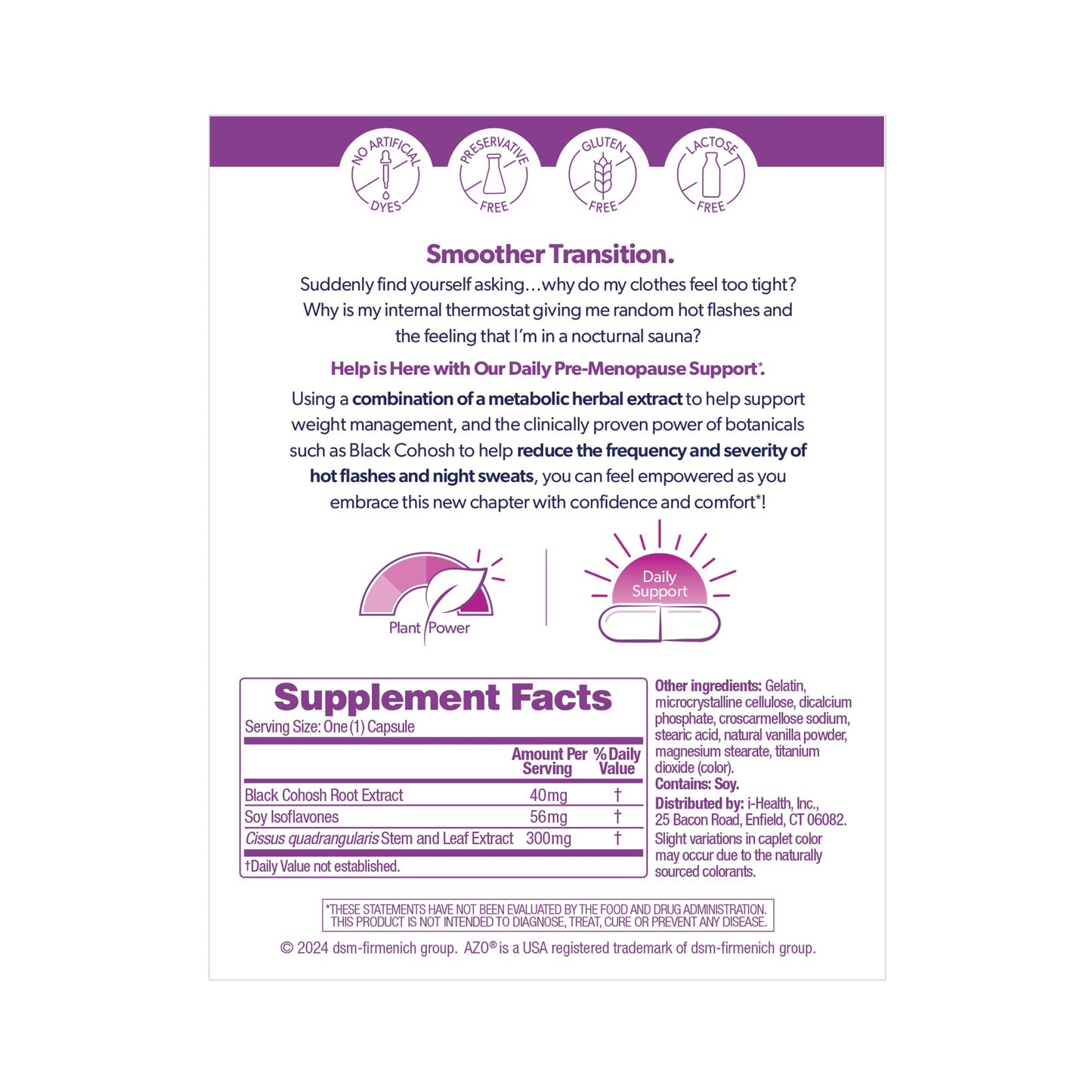 Azo Menopause Relief Daily Pre-Menopause Support Capsules