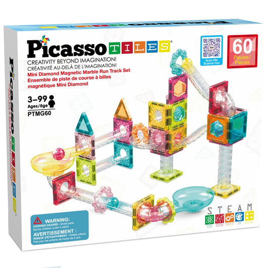 Picasso Tiles Mini Diamond Magnetic Marble Run Track Set