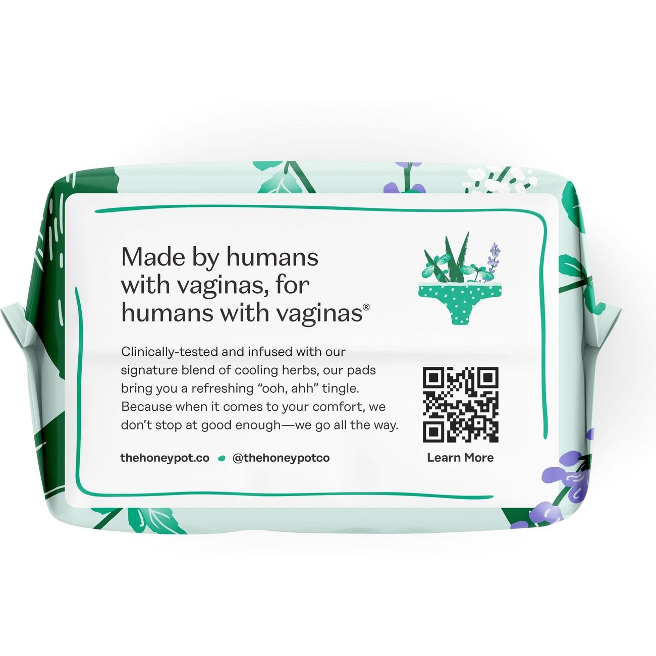 The Honey Pot 100% Organic Cooling Herbal Long Panty Liners