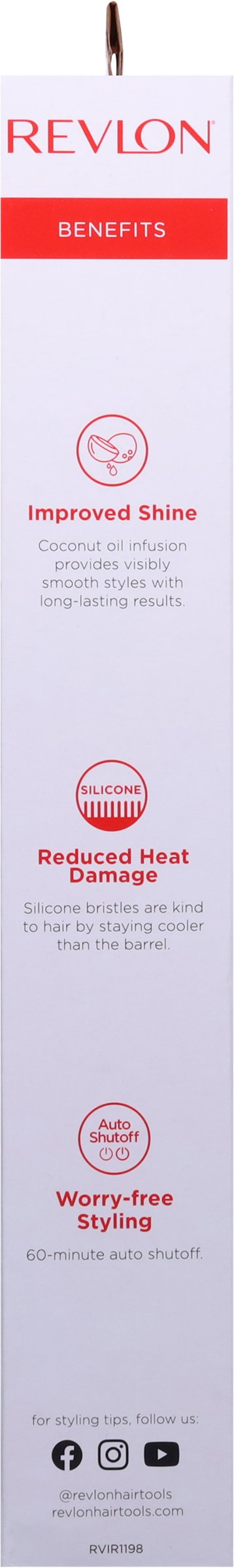 Revlon Smoothstay 1in Heated Silicone Round Hair Styling Brush