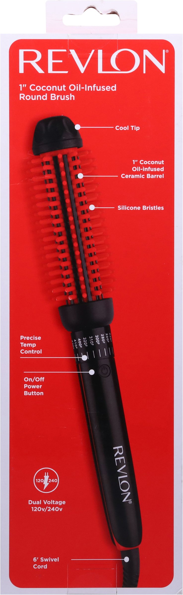 Revlon Smoothstay 1in Heated Silicone Round Hair Styling Brush