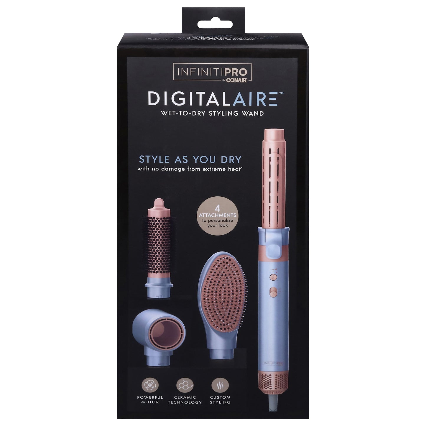 Conair Infinitipro Digitalaire Wet to Dry Hair Dryer Styling Brush