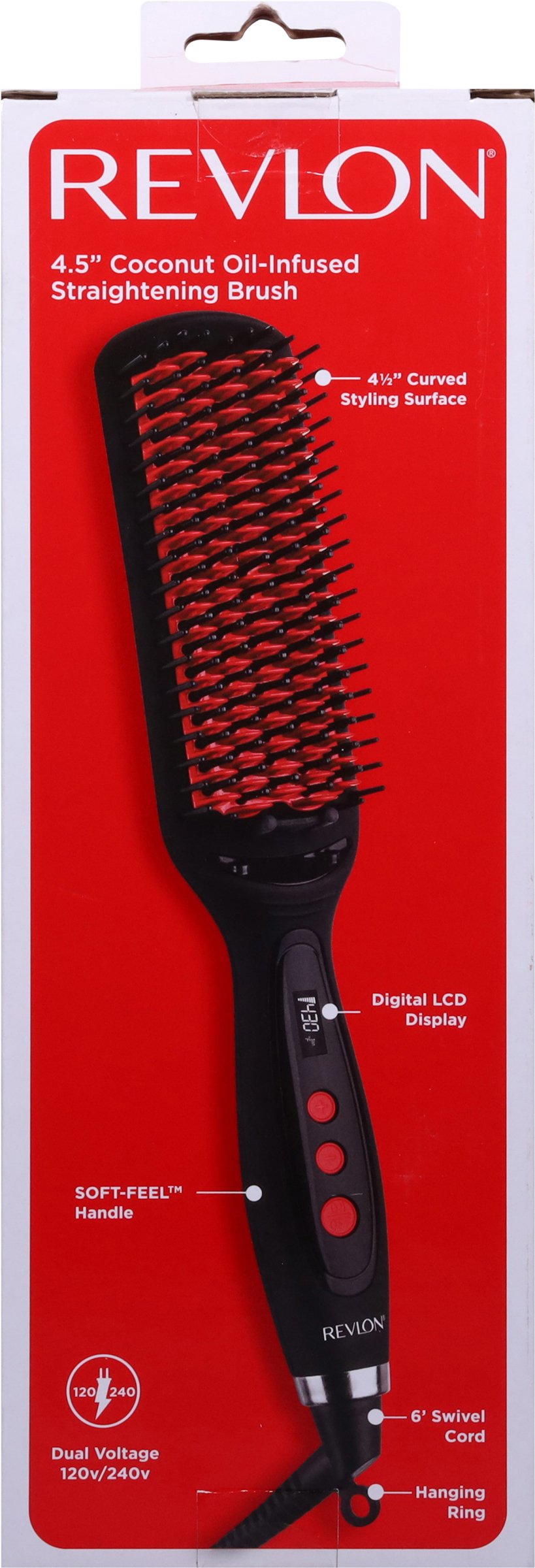 Revlon Smoothstay 4.5in Heated Straightening Hair Brush